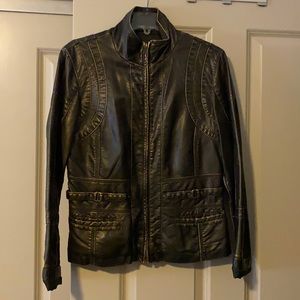 Big Chill Vintage Faux Leather Motorcycle-Style jacket